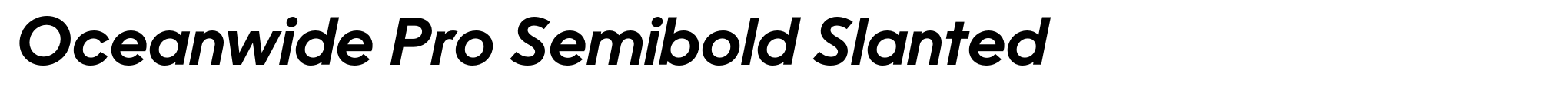 Oceanwide Pro Semibold Slanted image